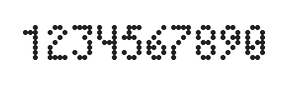 4×7数字点阵字体 ddN47AA0302