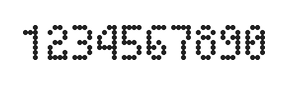 4×7数字点阵字体 ddN47AA0306