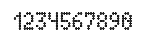 4×7数字点阵字体 ddN47AA0307