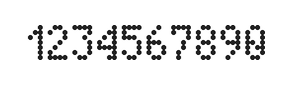 4×7数字点阵字体 ddN47AA0309