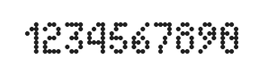 4×7数字点阵字体 ddN47AA0310