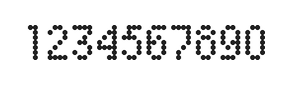 4×7数字点阵字体 ddN47AA0314