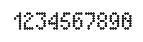 4×7数字点阵字体 ddN47AA0315