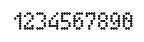 4×7数字点阵字体 ddN47AA0316