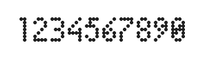 4×7数字点阵字体 ddN47AA0317