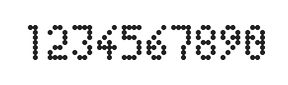 4×7数字点阵字体 ddN47AA0318