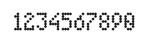 4×7数字点阵字体 ddN47AA0319