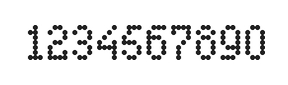 4×7数字点阵字体 ddN47AA0322