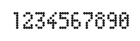 4×7数字点阵字体 ddN47AA0324