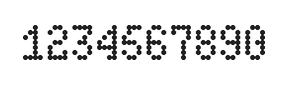 4×7数字点阵字体 ddN47AA0325