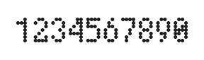 4×7数字点阵字体 ddN47AA0326