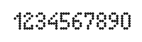 4×7数字点阵字体 ddN47AA0329