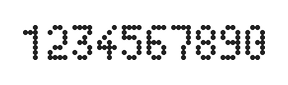 4×7数字点阵字体 ddN47AA0330