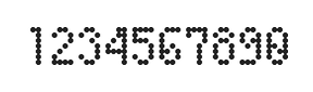4×7数字点阵字体 ddN47AA0331