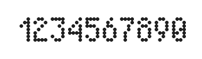 4×7数字点阵字体 ddN47AA0334