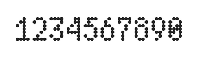 4×7数字点阵字体 ddN47AA0336