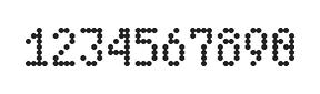 4×7数字点阵字体 ddN47AA0337