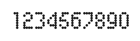 4×7数字点阵字体 ddN47AA0339