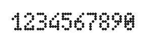 4×7数字点阵字体 ddN47AA0340