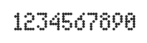 4×7数字点阵字体 ddN47AA0341