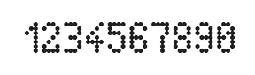4×7数字点阵字体 ddN47AA0342