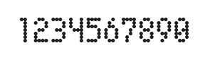 4×7数字点阵字体 ddN47AA0344