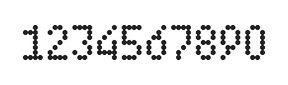 4×7数字点阵字体 ddN47AA0349