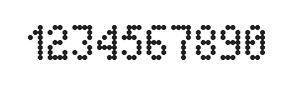 4×7数字点阵字体 ddN47AA0357