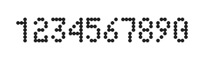 4×7数字点阵字体 ddN47AA0358