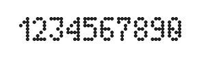 4×7数字点阵字体 ddN47AA0365