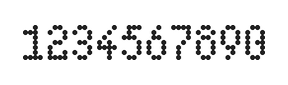 4×7数字点阵字体 ddN47AA0367