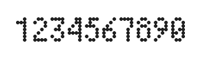 4×7数字点阵字体 ddN47AA0372