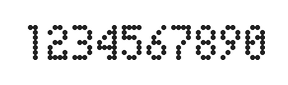 4×7数字点阵字体 ddN47AA0373