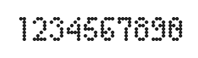 4×7数字点阵字体 ddN47AA0377