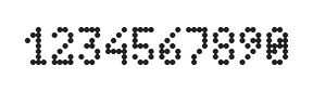 4×7数字点阵字体 ddN47AA0379