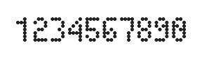 4×7数字点阵字体 ddN47AA0381