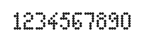 4×7数字点阵字体 ddN47AA0382