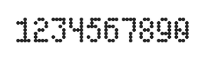 4×7数字点阵字体 ddN47AA0383
