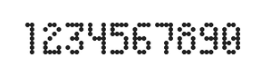 4×7数字点阵字体 ddN47AA0384
