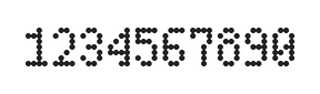 4×7数字点阵字体 ddN47AA0388
