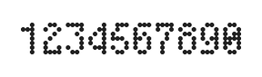 4×7数字点阵字体 ddN47AA0391
