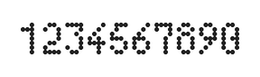 4×7数字点阵字体 ddN47AA0396