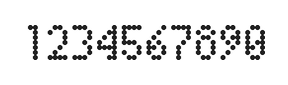 4×7数字点阵字体 ddN47AA0399