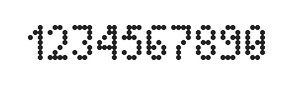 4×7数字点阵字体 ddN47AA0400