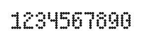 4×7数字点阵字体 ddN47AA0402