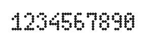 4×7数字点阵字体 ddN47AA0404