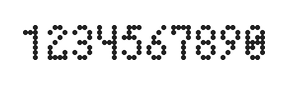 4×7数字点阵字体 ddN47AA0411