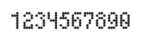 4×7数字点阵字体 ddN47AA0413