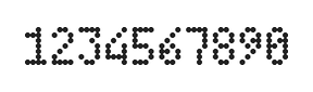 4×7数字点阵字体 ddN47AA0415