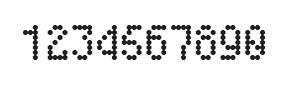 4×7数字点阵字体 ddN47AA0422